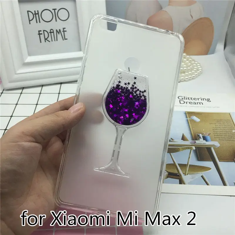 Блеск зыбучие пески чехол для телефона чехол для Xiaomi mi Max 2 мягкие силиконовые чехлы Dyna mi c жидкость обратно охватывает принципиально Para