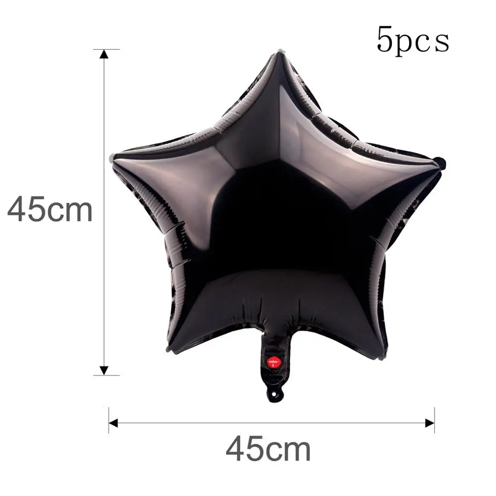 QIFU 5 шт. 50th 30th конфетти шар, воздушный 50 40 30 день рождения воздушные шары для дня рождения вечерние украшения для взрослых прозрачные воздушные шары с гелием - Цвет: black star balloon