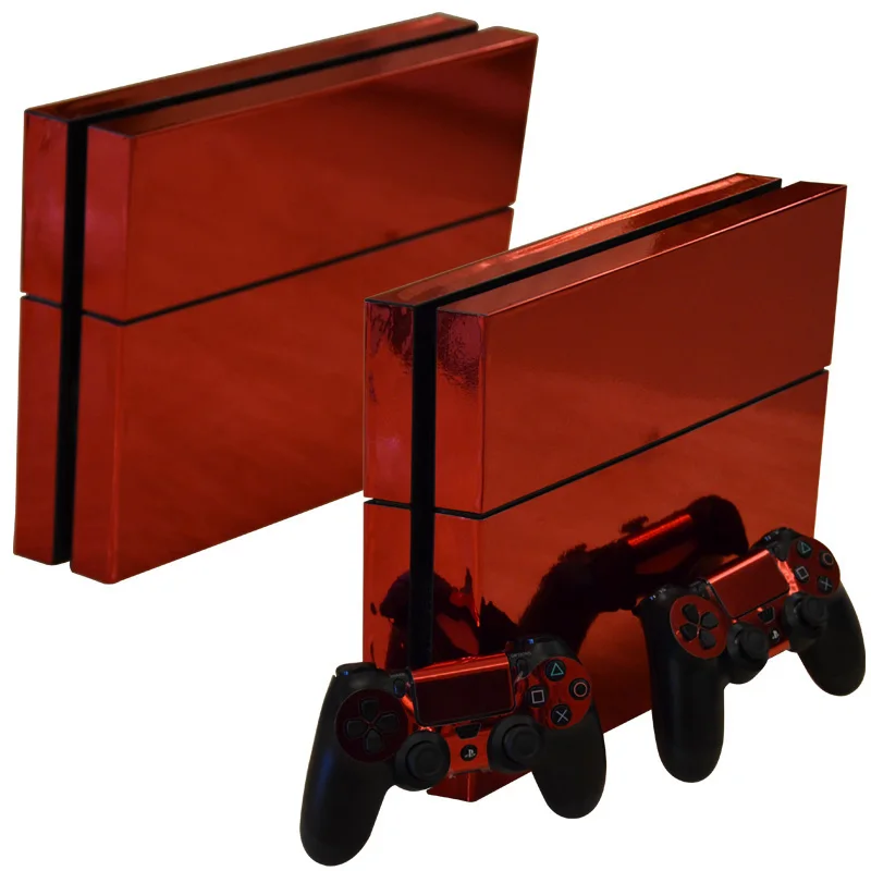 

Red Glossy Decal Skin Sticker for Playstation 4 PS4 Console+Controllers