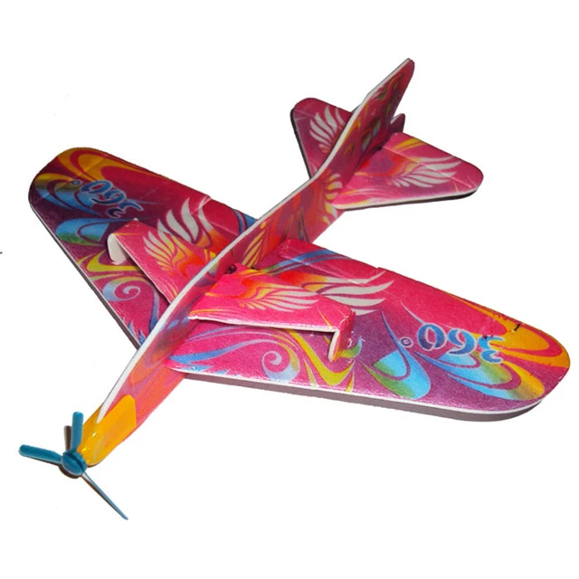 Creative Magic Roundabout Combat Aircraft Toys For Children Foam Paper Airplane Model Hand Throw Flying Glider Planes Kids Toys 3