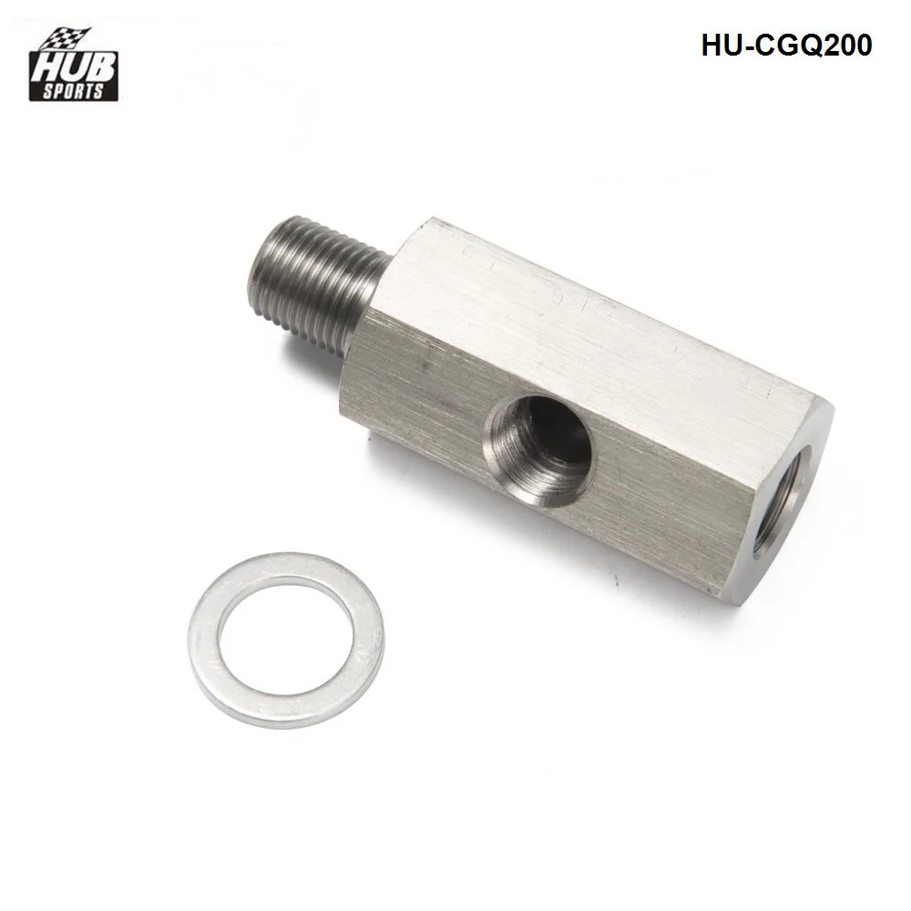 Metric Adapter / Oil Pressure 1/8" NPT Female Center to M10 X 1 male and Female Stainless Steel HU-CGQ200