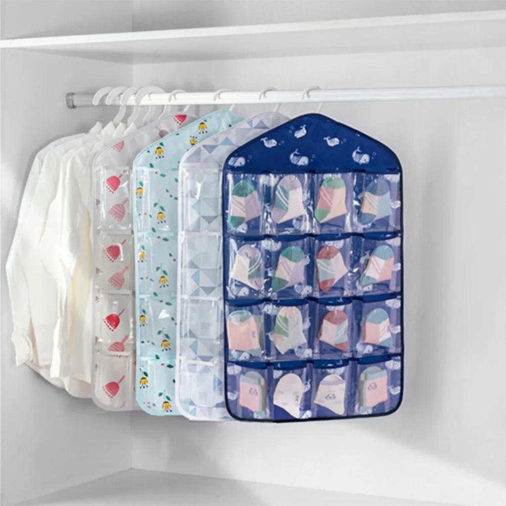 

Multi Pockets Multifunction Oxford Underwear Sorting Storage Bag Door Wall Hanging Closet Organizer Bag Pouch Space Saver Sundri