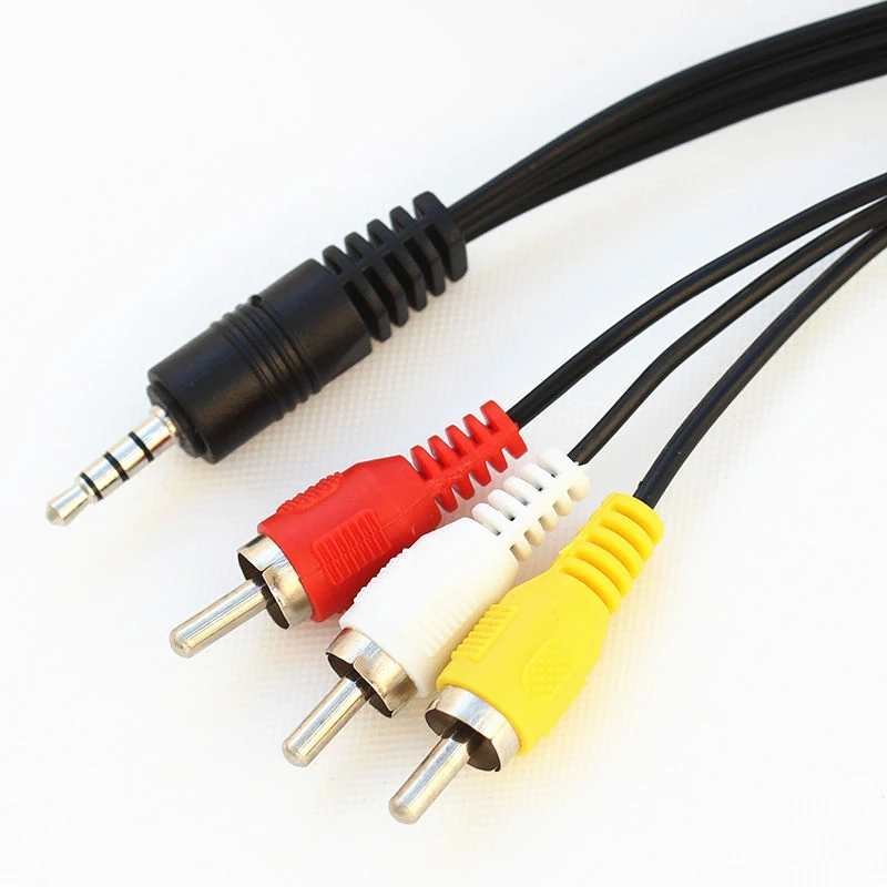 Rankman 3.5mm Jack to 3RCA Cable AUX RCA Audio Video Cable Male to Male AV Cord Line for Speaker Laptop DVD TV 