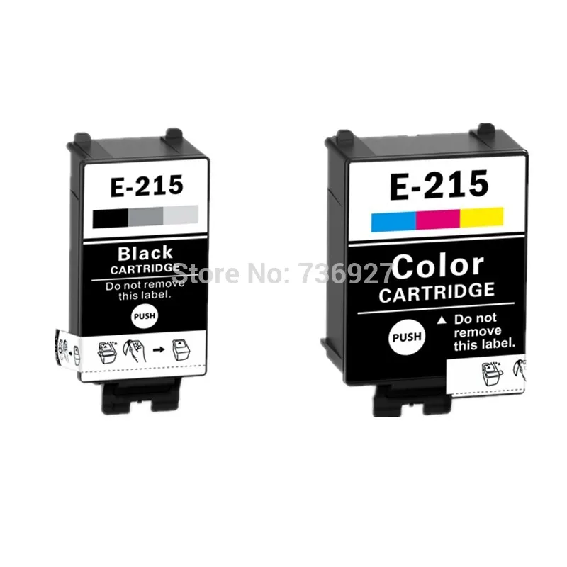 

2PCS Compatible Ink Cartridges T215 BK C Full ink  For Epson WorkForce WF-100W inkjet printer with chip
