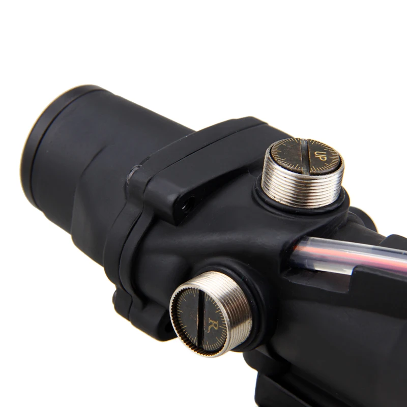 Прицел 4X32 настоящий волоконно-оптический с красной подсветкой прицел стекло травленый сетка тактический оптический прицел для 20 мм Пикатинни