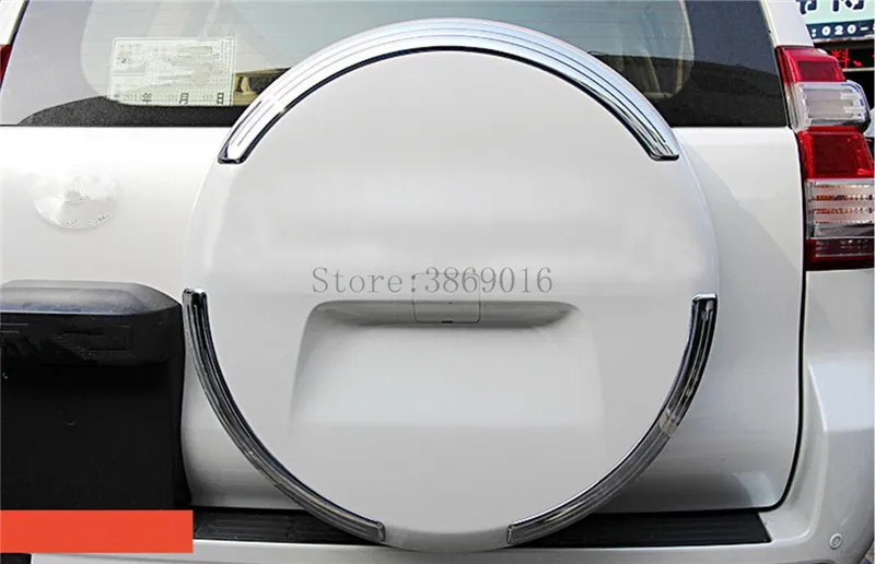 ABS Chrome Rear Spare Tire Cover Sticker Decorative Trims 3PCS Fit For
