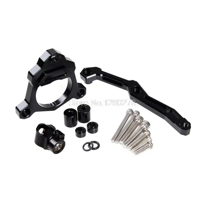 Black Steering Damper Mounting Kit For Kawasaki Z800 2013 2016 Motorcycles Frames Partsin