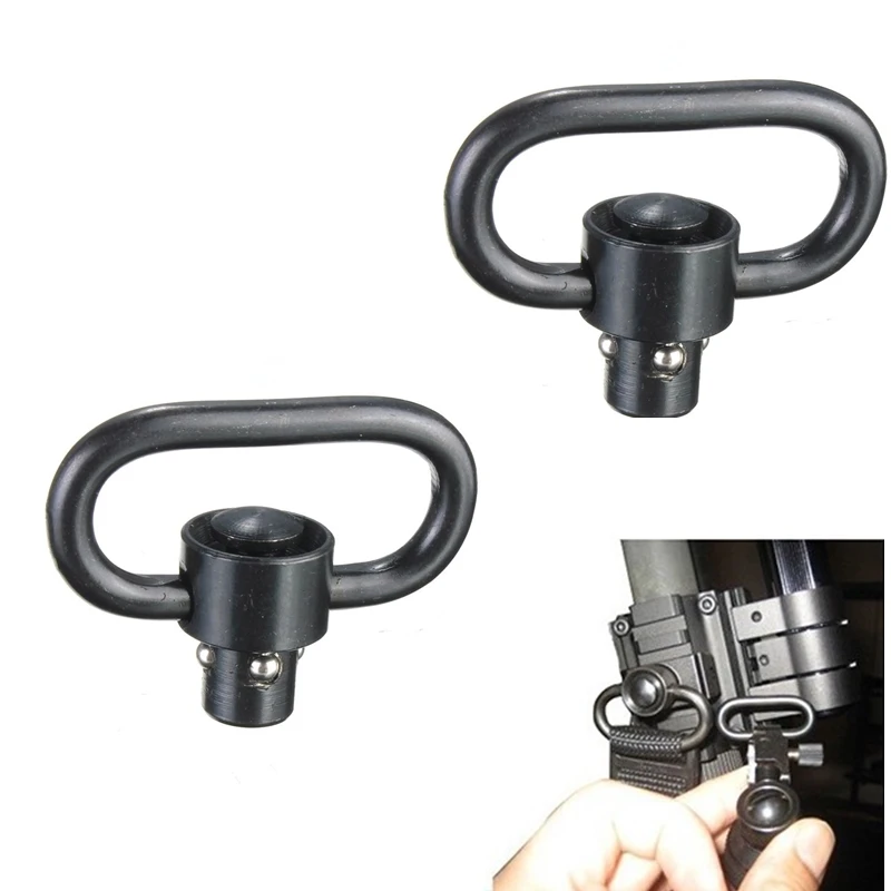 

2Pcs Duty Push Button Quick Detach QD Sling Swivel Mount Adapters Hunting Quick Detach Accessories