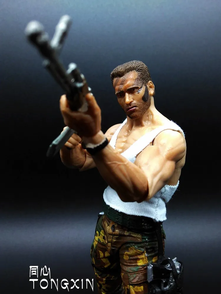 NECA фильм 25th Хищник инопланетянин Арнольд Шварценеггер патруль голландский извлечение голландский Охотник за джунглями 18 см игрушка ПВХ фигурка модель S108