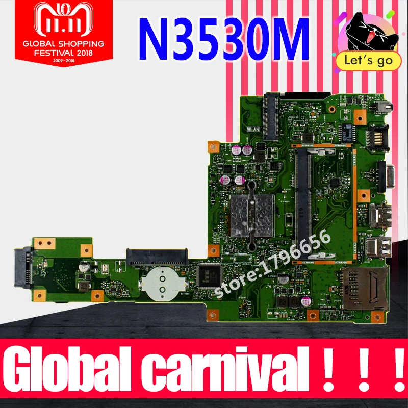 X553MA For ASUS X553MA x503m f553ma f553m Laptop motherboard X553MA mainboard REV2.0 N3530 work 100% X553MA For ASUS X553MA x503m f553ma f553m Laptop motherboard X553MA mainboard REV2.0 N3530 work 100%