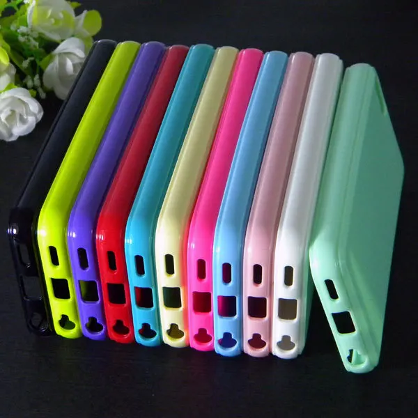

For iPhone 5C case TPU rubber material bright candy colors coque fundas for iPhone 5C