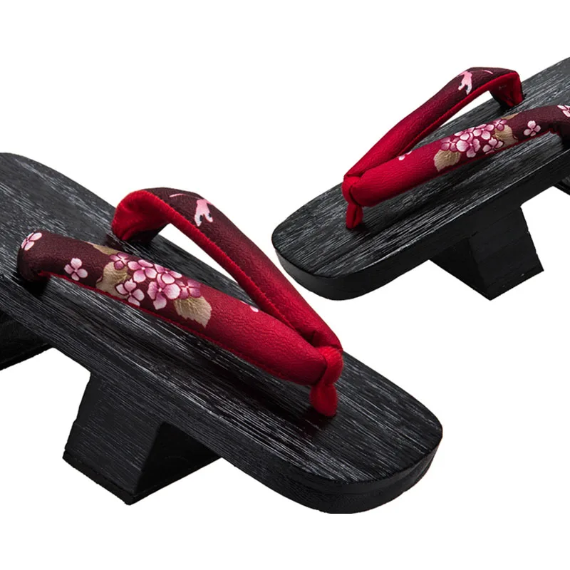 Модные гэта Сабо женские деревянные сандалии гэта в японском стиле вьетнамки Нескользящие гэта Сабо летние тапочки для женщин