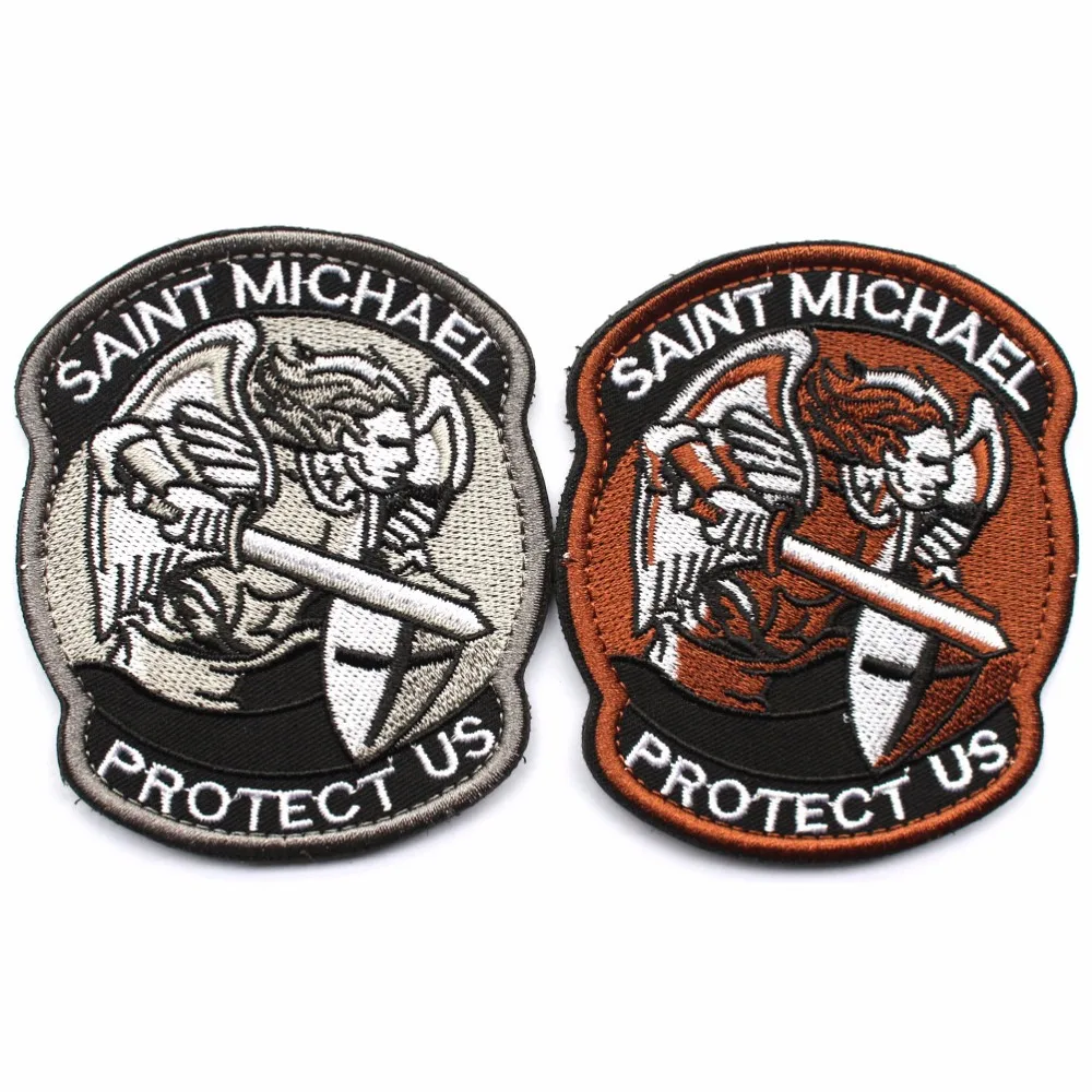 Вышитые военные нашивки Saint St.Michael защищают Рыцари США нашивка с черепом
