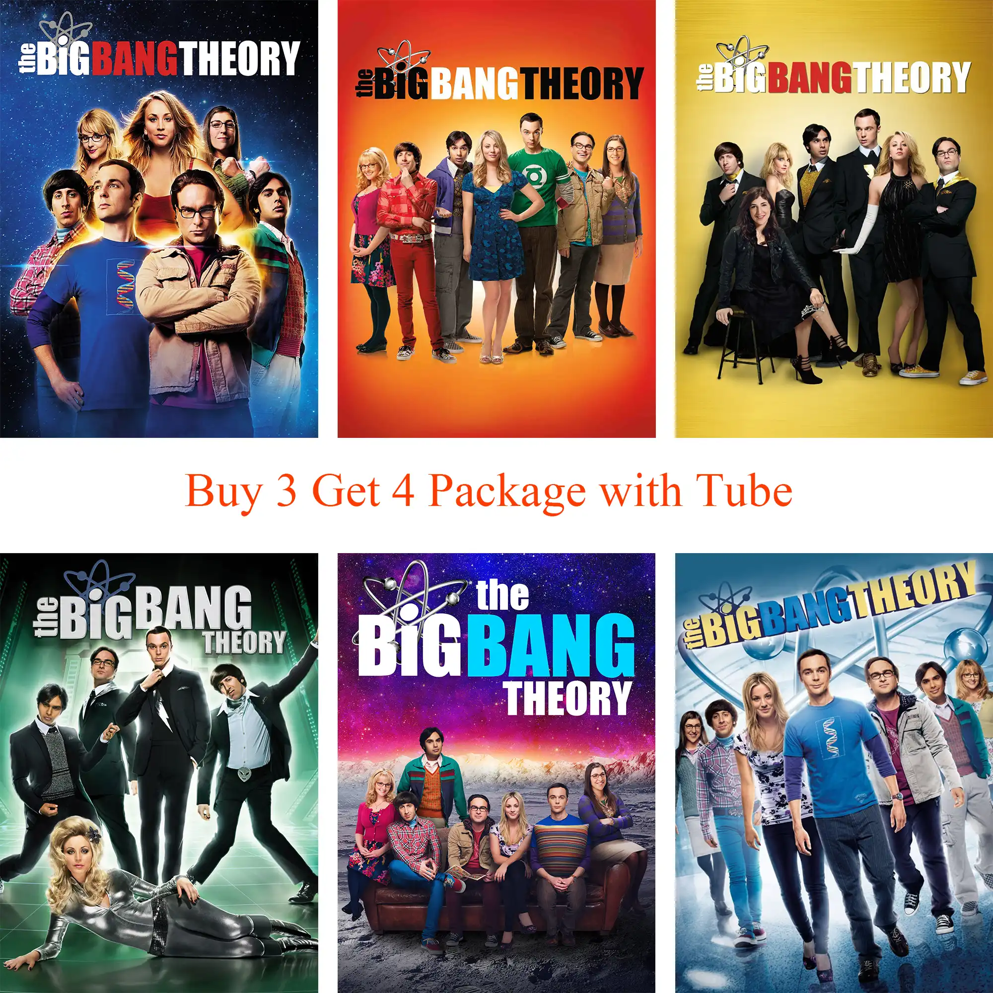 The Big Bang Theory Poster Movie Wall Stickers Bianco Carta
