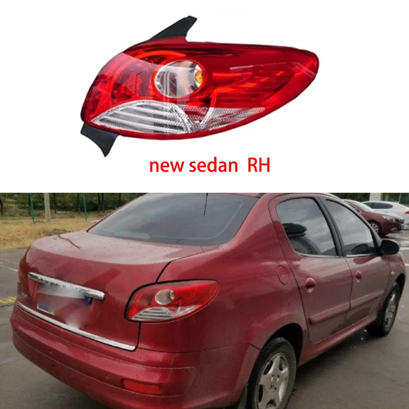 1 шт. автомобильный светильник для уличного фонаря для peugeot 207 08-14 Hatchback sedan авто-Стайлинг задний левый и правый хвост светильник лампа заднего хода светильник - Испускаемый цвет: new  sedan  RH