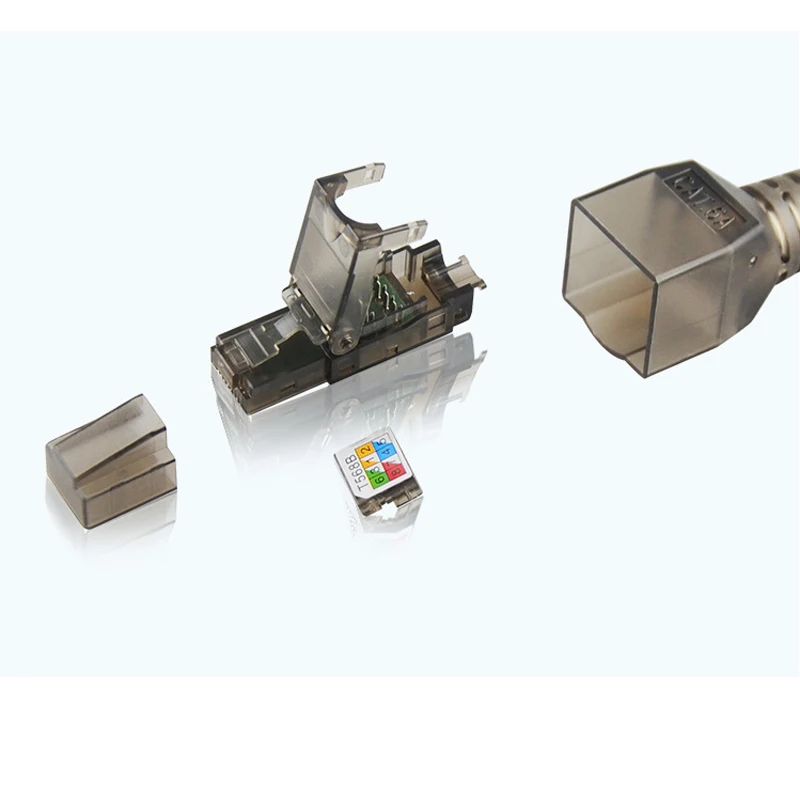 2 шт CAT6A неэкранированный кристалл голову RJ45 разъем инструмент-Бесплатная разъем модуля UTP компьютерный сетевой кабель адаптер для Gigabit Ethernet