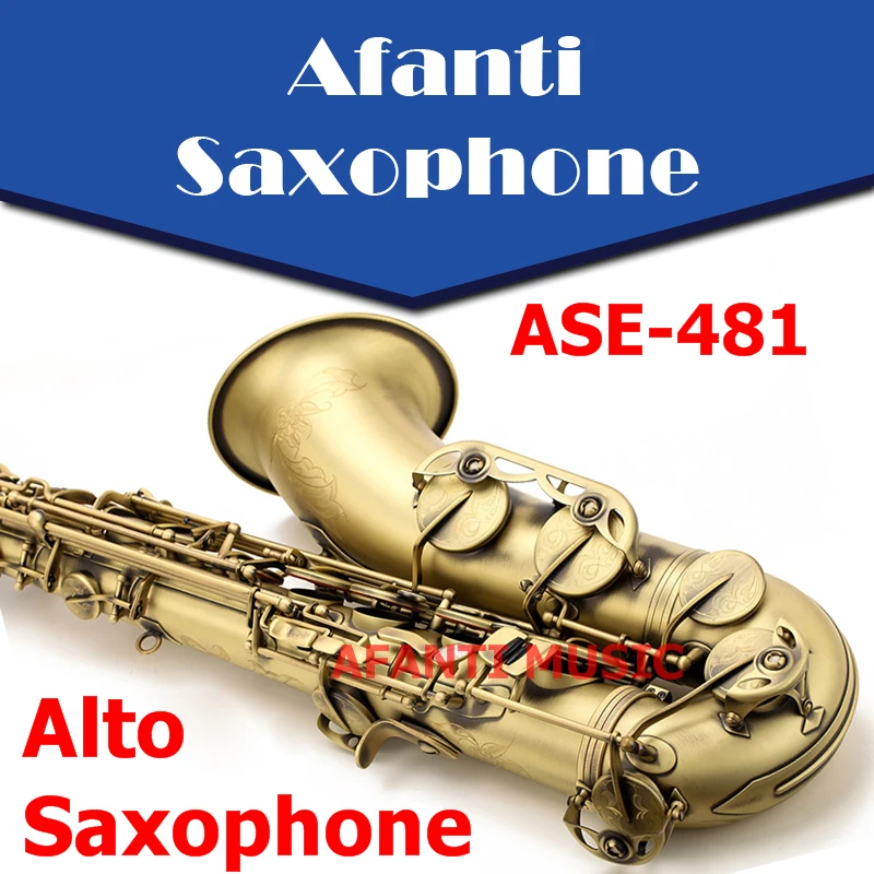Afanti музыка Eb Тон/латунный корпус/позолота Alto Саксофоны(ase-481