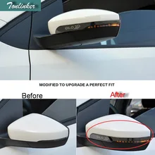 Tonlinker Cover case stickers FOR Volkswagen POLO 2014-17 Car styling 2 PCS Stainless steel Outside rearview mirror bright strip