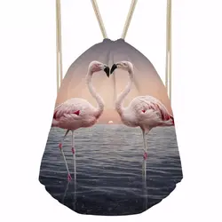 ThiKin Фламинго Печать Женская Повседневная сумка рюкзак на шнурке повседневная женская сумка для покупок сумка для девочек детские школьные
