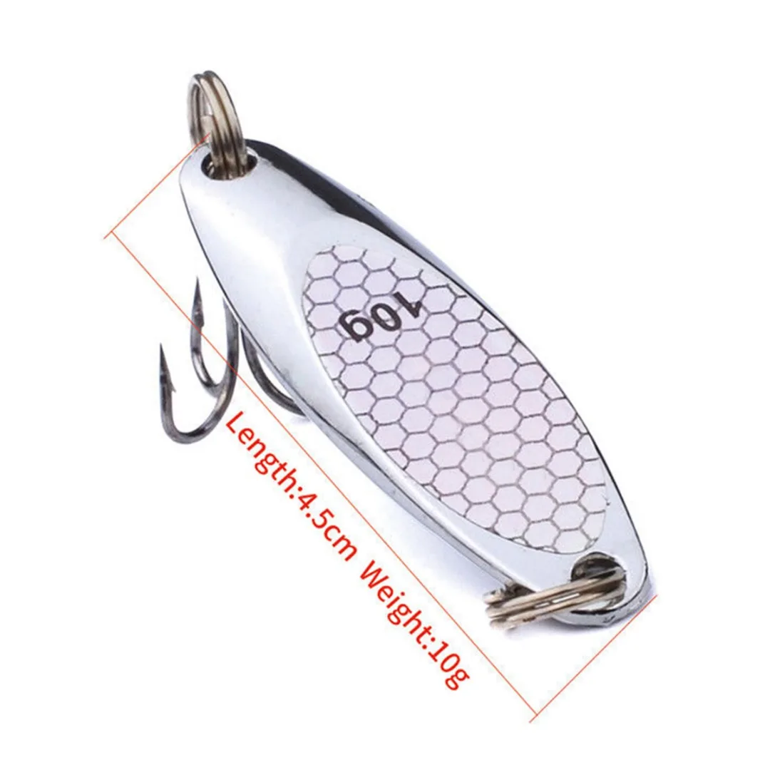 1Pcs High Quality 3g-40g Metal Spoon Fishing Lures Hard Baits Silver Spoon Lure For Fishing Baits Sea Lures Tool 9 Sizes