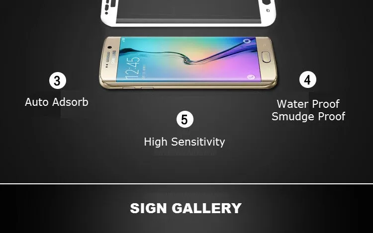 S6 edge полная изогнутая 3D защита экрана из закаленного стекла Защитная пленка для samsung Galaxy S7 edge S6 Edge plus
