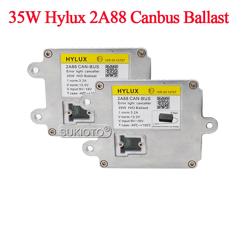 SUKIOTO AC 35W Canbus HID Xenon Kit Yeaky H1 H11 HB3 HB4 D2H H7 Xenon Bulb 4500K 5500K 6500K Hylux 2A88 Canbus HID Ballast Kit (6)