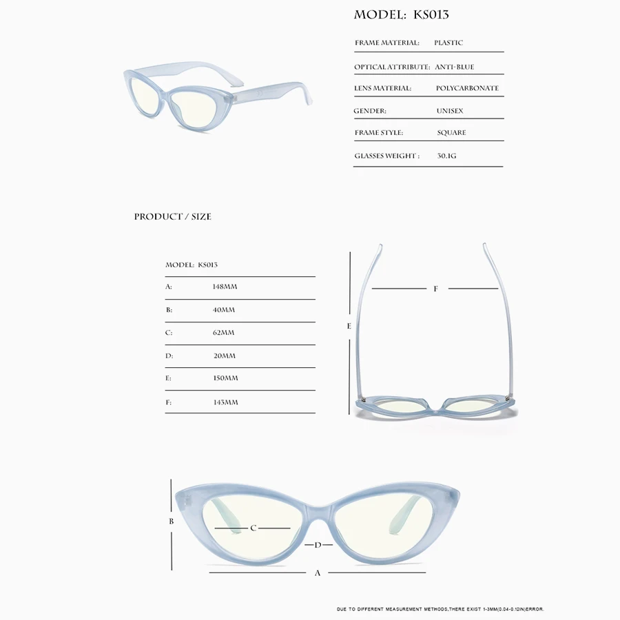 KISUNRISE анти-голубые легкие очки оправа мужские очки Защита женские очки кошка женские очки KS013
