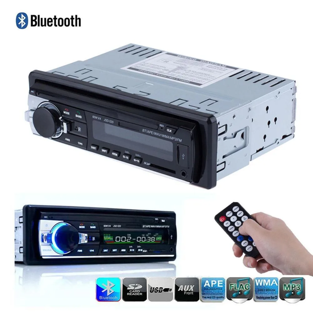 Bluetooth Car Radio Stereo Player Phone AUX IN MP3 FM/USB/1 Din/Remote
