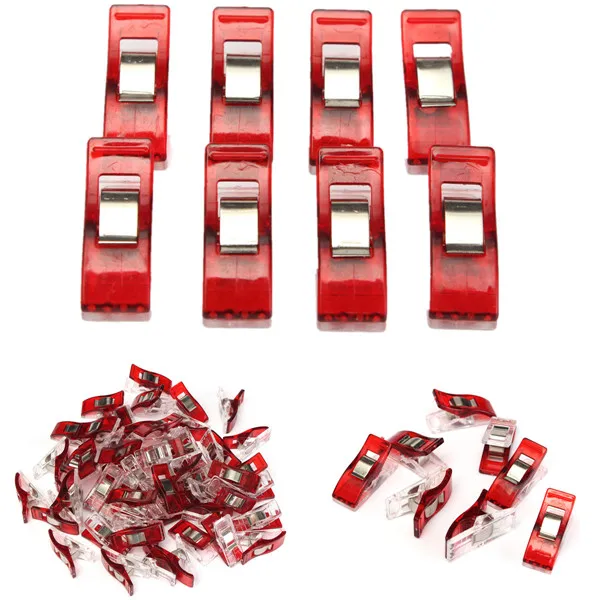 

MTGATHER 50Pcs Plastic Holder DIY Patchwork Fabric Quilting Craft Sewing Knitting Suspender Clip