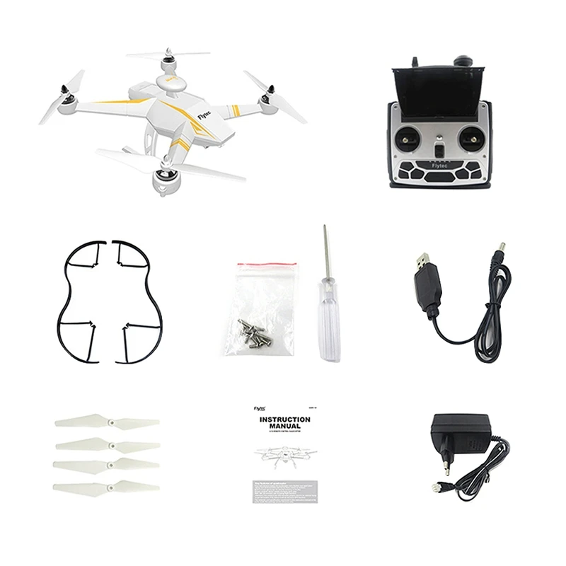 

Flytec Brushless Dual Gps 1080P Hd Camera Drone Eu Plug White