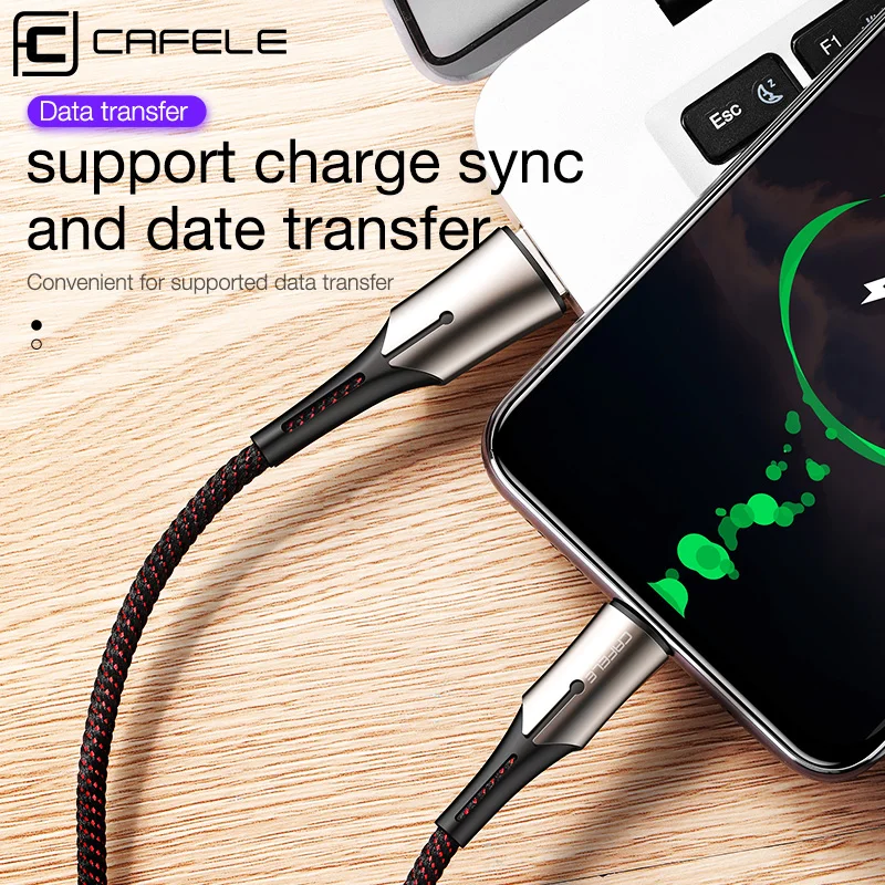CAFELE Type C USB Charging Cable 5A Fast Charging Cable for Huawei Mate 20 Pro Samsung Xiaomi Oneplus Phones Data Sync Cables
