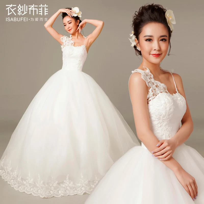 Yarn Buffy Clothing Snow Dance Simple Lace Shoulders With Small Yarn Buffy Clothing Snow Dance Simple Lace Shoulders With Small Tailing Princess Bride Wedding Dress In Dresses From Weddings Events On