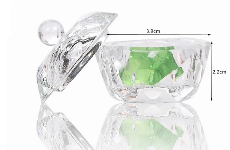 

1Pc Crystal Cup Lid Glass Nail Art Dappen Dish Cup Acrylic Liquid Makeup Powder Nail Styling Tool Equipment Tools Beauty Health