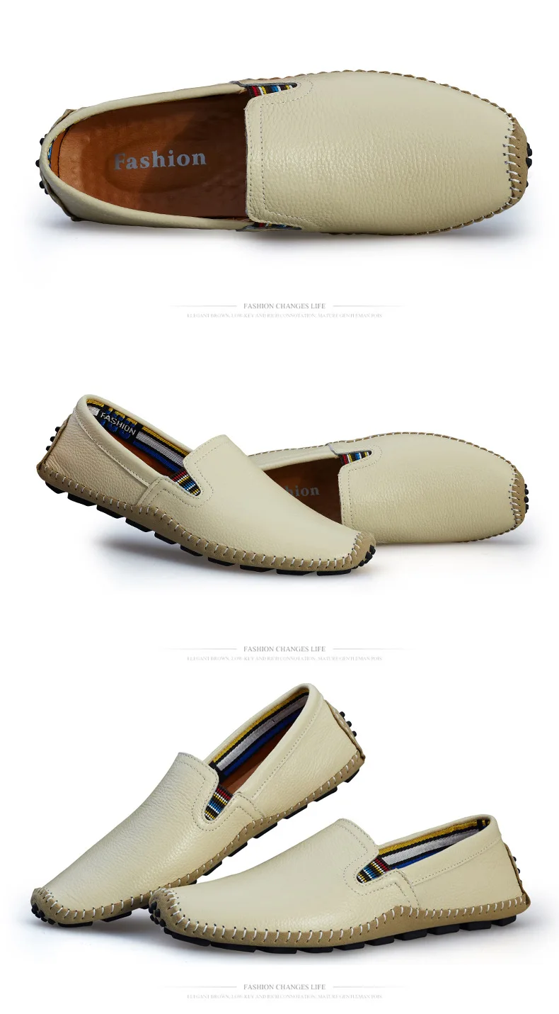 Qiyhong/большой размер 38-47 Мужская обувь ручной работы мужские туфли на плоской подошве из натуральной кожи удобная обувь для вождения из