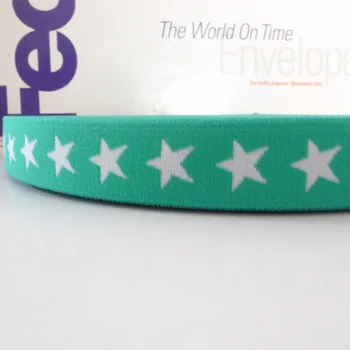 

27 Yards 3/4" 20mm #16 TURQUOISE Color Star Print Underwear Elastic Band