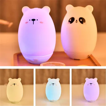 

Creative Led Lamp Cool Mist Air Diffuser Humidifier LED Night Light Bedroom Office Home Decor Bedside Lamp Lamparas 40JY30
