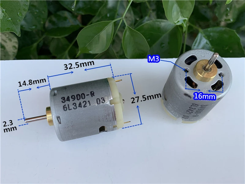 Джонсон RS-365 34900 микро 365 двигатель постоянного тока 6 В~ 24 В 25800 об./мин высокоскоростная углеродная щетка мини мотор DIY Тепловая пушка фен для волос модель игрушки