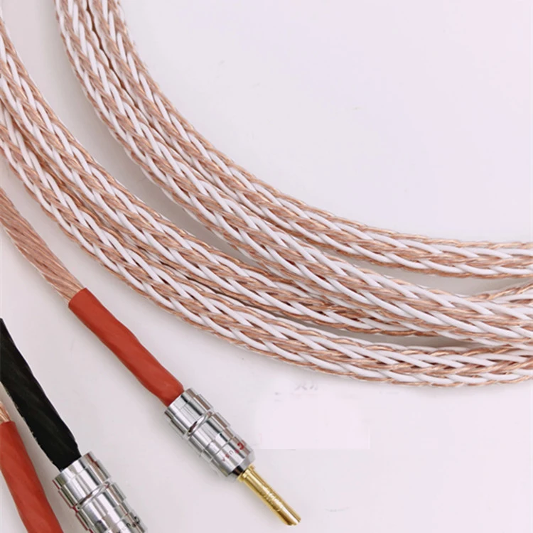 Пара 12TC Hi Fi кабель для колонок высокое качество чистый OCC провод с разъемом типа