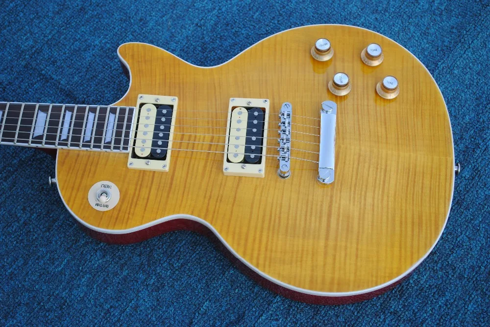 

Custom shop Starshine SR-LLP-021 Standard Slash Signature Electric guitar flamed maple top Zebra wood pickups cusotmzied guitar