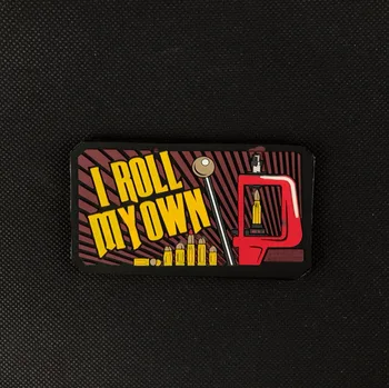 

10pcs I Roll My Own Emblem 3D Tactical Patch Men Lipstick Hook Loops Military Morale Armband Army Combat Badge 5*9cm Wholesale