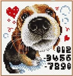Fishxx Cross Stitch A1731 cartoon [black dog]cotton thread and cloth , water-soluble,100% accurate,11CT,embroidery