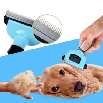 

Pet Hair Removal Removal Comb Dog Short Medium Hair Brush Handle Beauty Brush Accessories Comb for Cats Grooming Tool