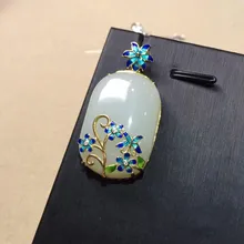 Синьцзян Хе, Тиан Ю 925 серебряная мозаика нефритовый белый yu кулон Подвеска подвеска из снежинки и tian yu