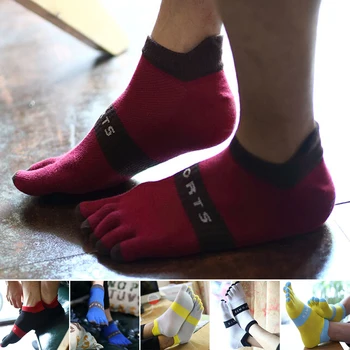 

6 Colors Men Women Five Finger Toe Socks Short Tube Mesh Finger Polyester Socks Spandex Elasticity Flexible Moisture 1Pair