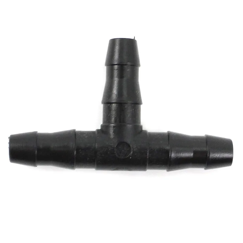 10Pcs T Piece Plastic Barbed Tubing Connectors Equal Fuel Pipe Hose Tee