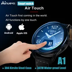 Ainuevo A1 бизнес Смарт часы 0,49 дюймов OLED сапфир Air Touch 3ATM водонепроницаемый монитор сердечного ритма кровяное Кислородное давление