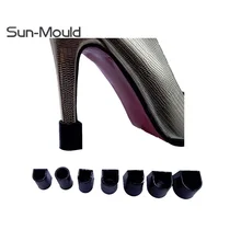 7 Размер черные высокие протекторы каблуков, шпилек протекторы tacones пятки пробки женские туфли для танцев «Латина» пятки протектор 7 пар