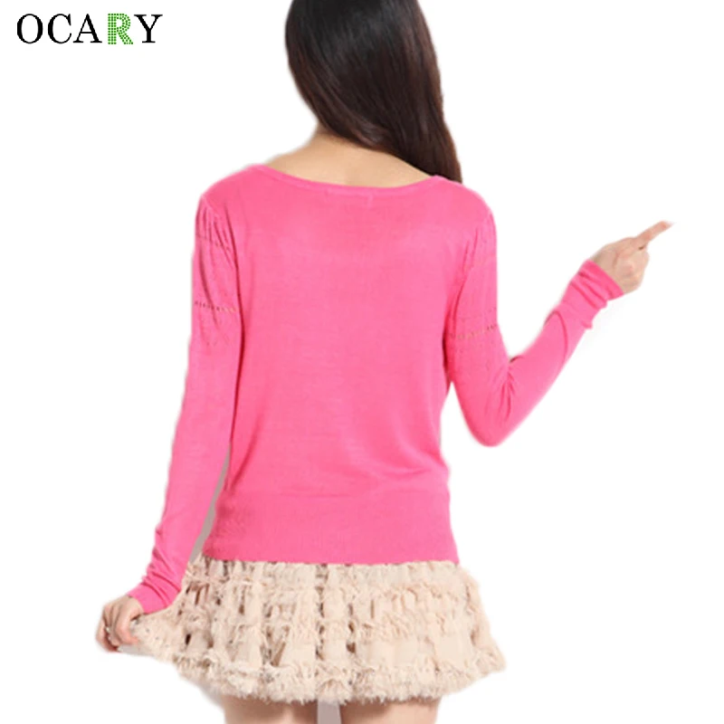 Hollow Out Women Sweaters Mujer Summer Cardigan Thin V-neck Maglioni Donna Knitted Cardigans Crochet Top Femme Fashion Haut