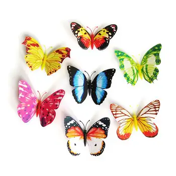 

10Pcs Luminous Colorful Butterfly On Sticks Garden Vase Lawn Craft Art Decoration