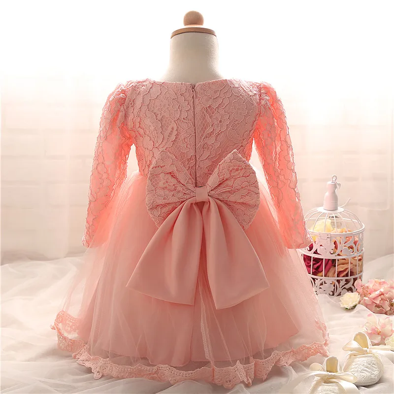 Детское Кружевное платье пачка с длинным рукавом на крестины|newborn baptism dress|baptism